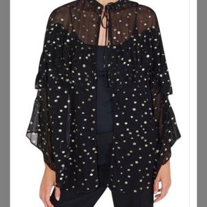 Zara sheer metallic dot cardigan